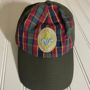 Webelos Cap BSA Boy Scouts of America Hat Olive Green Plaid Twill